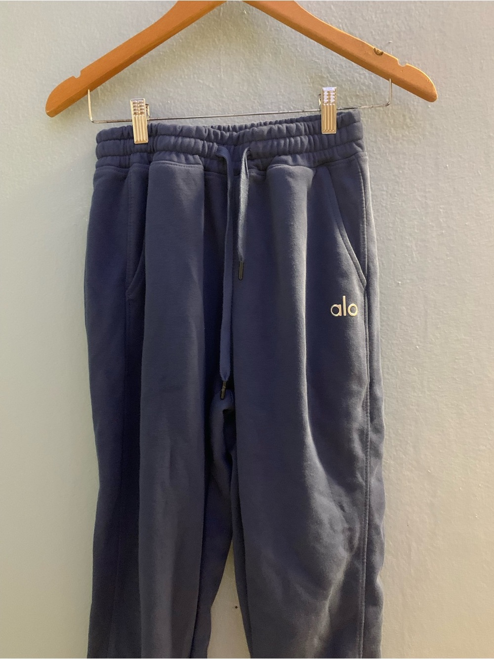 ALO Yoga Navy Blue Fleece Jogger Pants